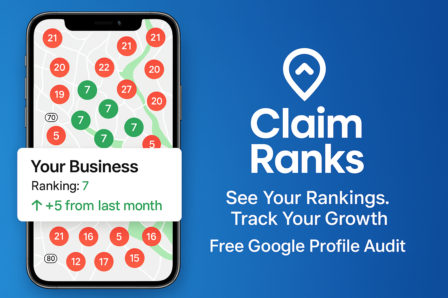 Google Maps ranking comparison showing business visibility before and after optimization